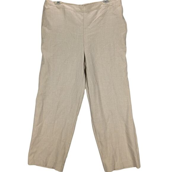 alfred dunner Pull On Pants Womens 16P Petite Brown Classic Fit Comfort Career - Picture 1 of 11